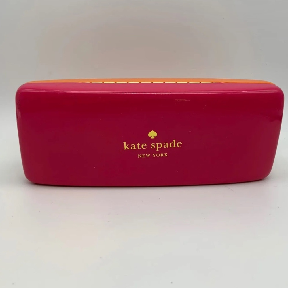 Kate Spade Women's Colorblock Pink & Orange Hard Empty Glasses Case